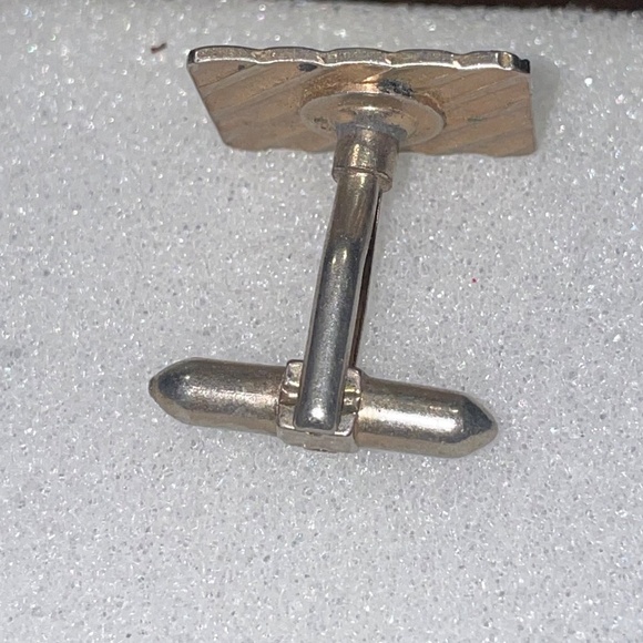 Replacement Lost SINGLE Vintage Cuff Link Blue Stone & Silver - Picture 4 of 12